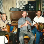mit Thuri Horat und Vater Josef im Bahnhöfli, Arth 1987